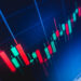 A close-up of a financial chart displays green and red candlesticks on a dark background, highlighting trends in market analysis and stock trading data. | TitaniumInvest
